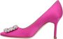 Manolo Blahnik Hoge hakken Hangisi 090 Pump Pink in roze - Thumbnail 4