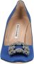 Manolo Blahnik Hoge hakken Hangisi 090 Pumps Blue in blauw - Thumbnail 2
