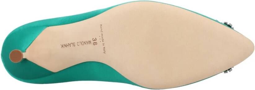 Manolo Blahnik Hoge hakken Hangisi 090 Pumps Green in groen