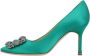 Manolo Blahnik Hoge hakken Hangisi 090 Pumps Green in groen - Thumbnail 4