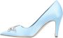 Manolo Blahnik Hoge hakken Palos 090 Pump Blue in blauw - Thumbnail 4