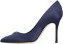 Manolo Blahnik Hoge hakken Pluma Fabio Satin 105 Pump Purple in paars - Thumbnail 4
