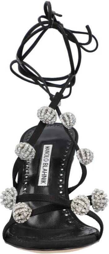 Manolo Blahnik Sandalen Elsaka Sandal Black in zwart