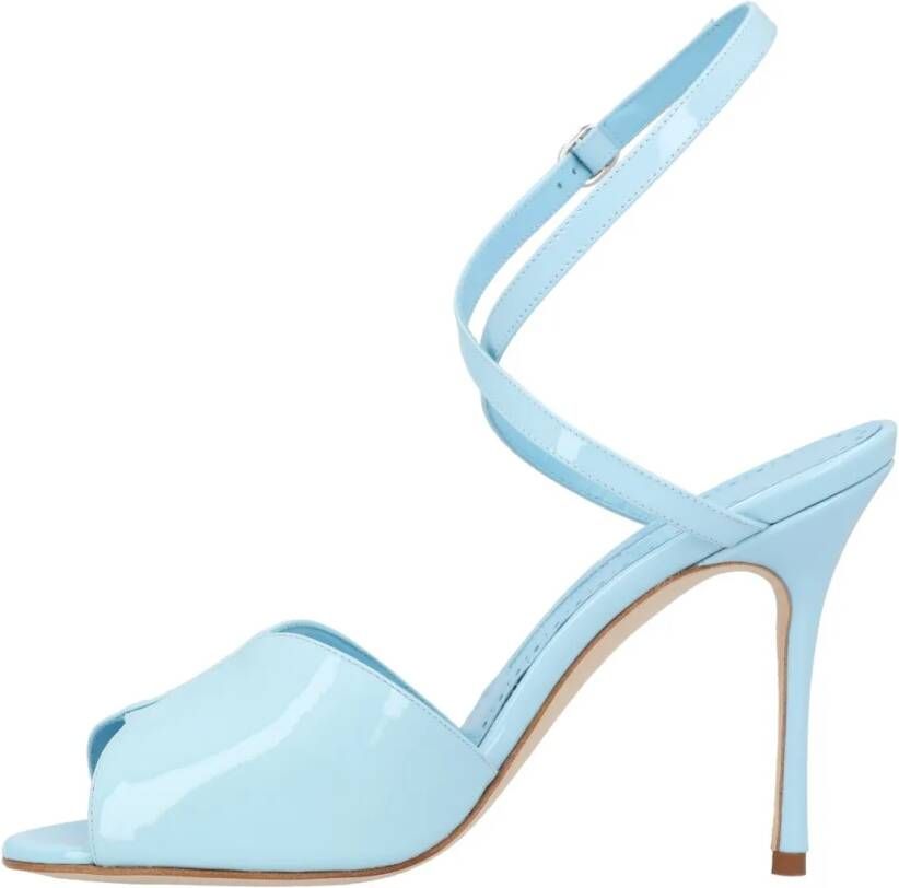 Manolo Blahnik Sandalen Hourani 105 Sandal Blue in blauw