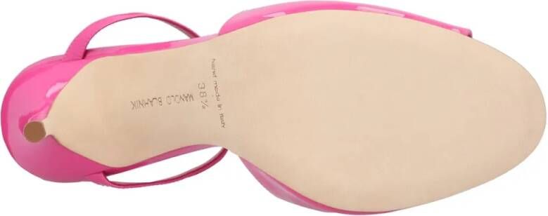 Manolo Blahnik Sandalen Hourani 105 Sandal Pink in roze