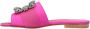 Manolo Blahnik Sandalen Martamod Flat Purple in roze - Thumbnail 4