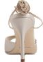 Manolo Blahnik Kristal Detail Satijnen Sandalen Beige Dames - Thumbnail 12