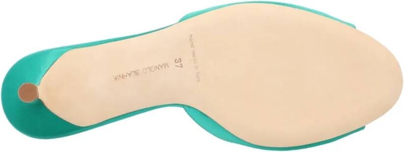 Manolo Blahnik Slippers & Mules Lumada Fabio 050 Mule Green in groen