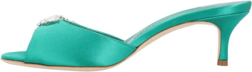 Manolo Blahnik Slippers & Mules Lumada Fabio 050 Mule Green in groen