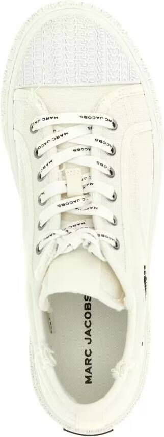 Marc Jacobs Low-Top Sneakers Used-Effect Cotton Canvas Low-Top Sneakers in wit