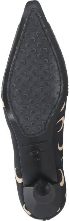 Marine Serre Boots Contrasting Color Moon Pattern Boots in zwart