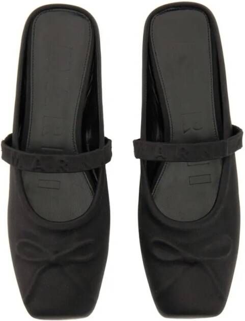 Marni "Little Bow Ballerina Sabot in zwart