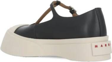 Marni Black Leather Sneakers in zwart