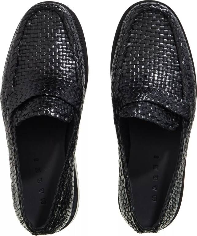 Marni Loafers Woven Light Loafer in zwart