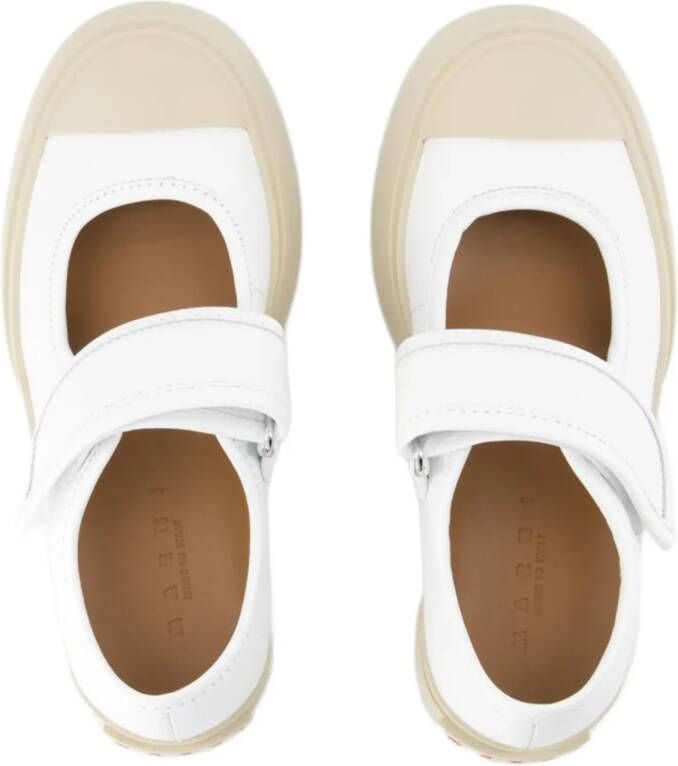 Marni Low-Top Sneakers Mary Jane Sneakers Leather White in wit