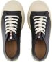 Marni Zwarte Leren Sneakers met Contrasterende Details Black Dames - Thumbnail 15