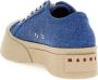 Marni Blauwe Leren Sneakers Dikke Rubberen Zool Blue Dames - Thumbnail 5