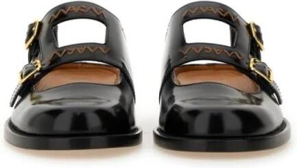 Marni Slippers & Mules Black Calf Leather Sabots in zwart