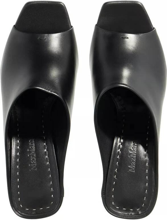 Max Mara Slippers Mule Open Toe in zwart