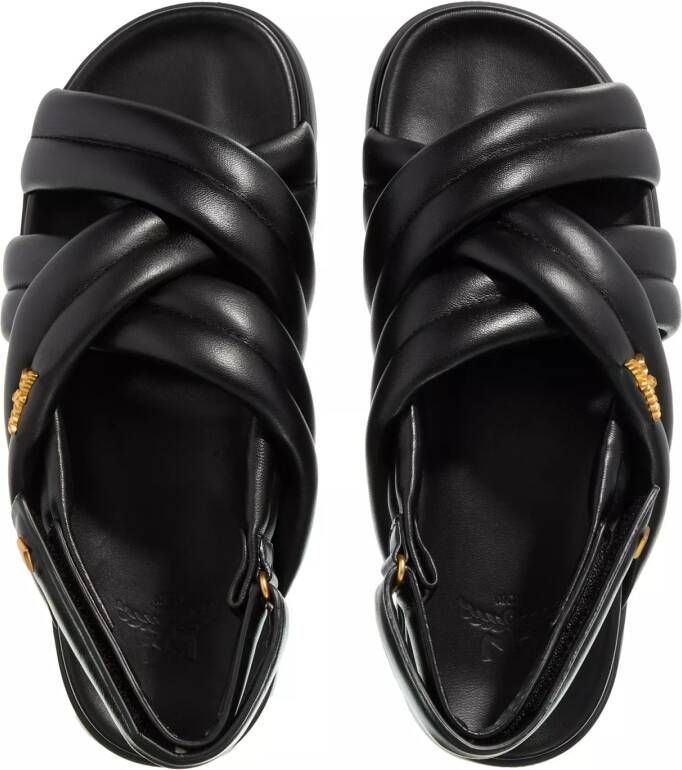 MCM Sandalen U Col Lthr Flat Sandals Bk in zwart