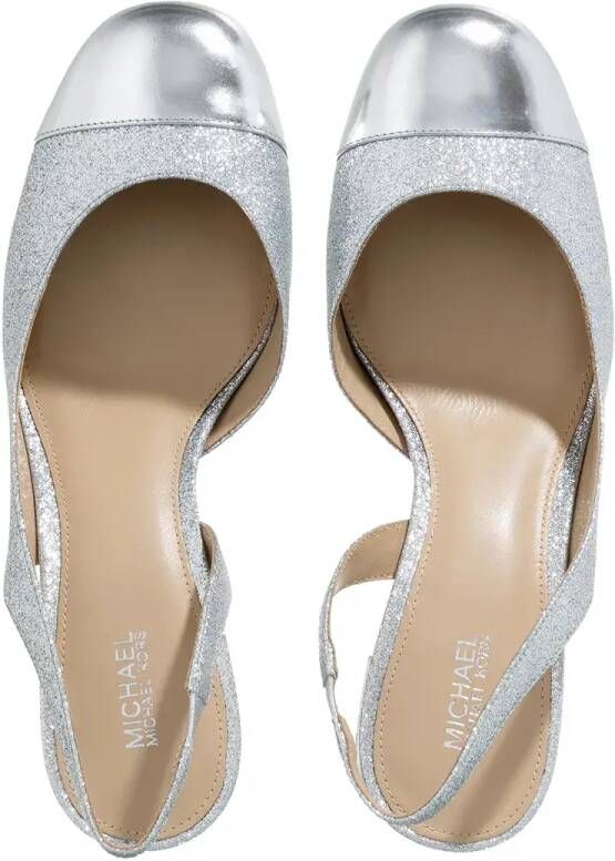 Michael Kors Hoge hakken Perla Flex Sling Pump in zilver
