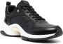 Michael Kors Low-Top Sneakers Orion Black Leather Trainers With Textured Finish in zwart - Thumbnail 2