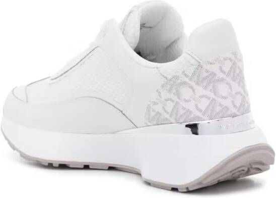 Michael Kors Low-Top Sneakers White Cow Leather Trainers With Modern Aesthetic in wit