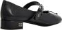 Miu Loafers Leather Mary Janes in zwart - Thumbnail 3