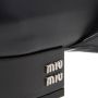 Miu Loafers Leather Mary Janes in zwart - Thumbnail 4