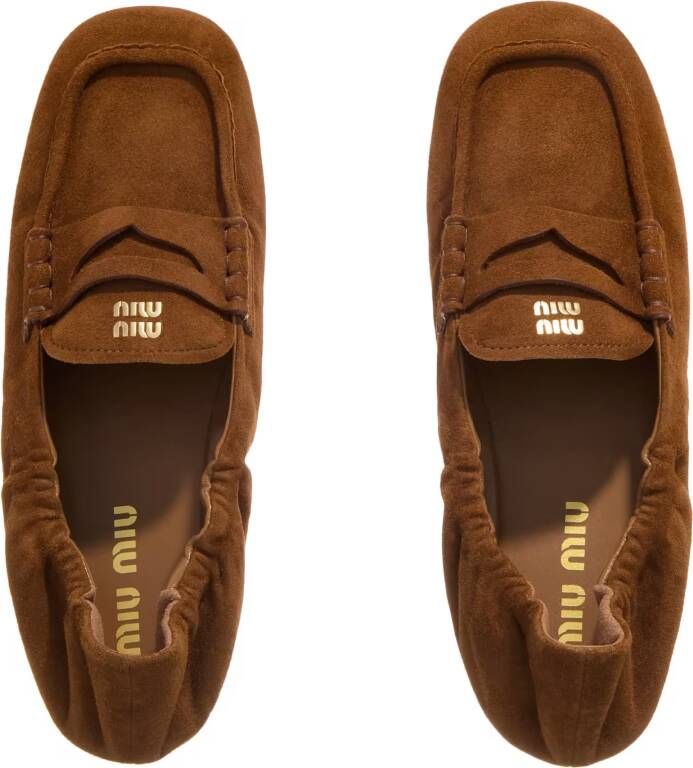 Miu Loafers Mocassini in bruin