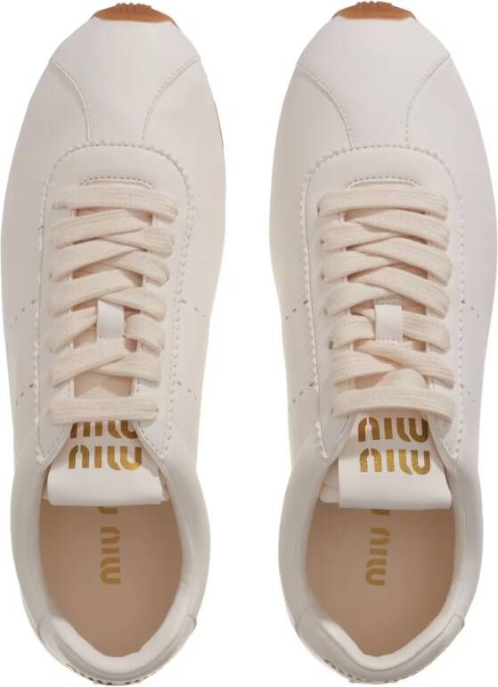 Miu Low-Top Sneakers Plume Nappa Sneakers in wit