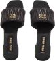 Miu Sandalen Matelasse Slides in zwart - Thumbnail 3
