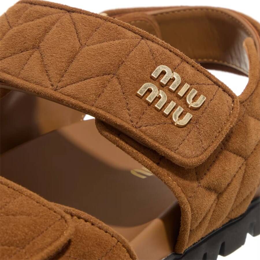 Miu Sandalen Sandali Camoscio Matelasse in bruin