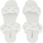 Miu Slippers Padded Sandals Leather in wit - Thumbnail 2