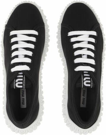 Miu Sneakers Cotton Gabardine in zwart