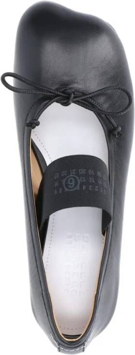 MM6 Maison Margiela "Anatomic" Ballerinas – Black in zwart