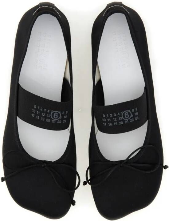 MM6 Maison Margiela Anatomical Ballerina in zwart