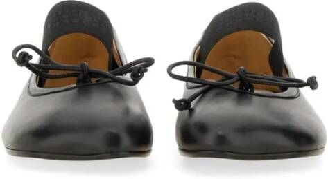 MM6 Maison Margiela Ballerina Anatomic Leather Flats in zwart