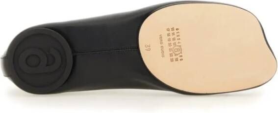 MM6 Maison Margiela Ballerina Anatomic Leather Flats in zwart