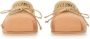 MM6 Maison Margiela Ballerina Flats With Logo And Bow Detail in beige - Thumbnail 2