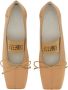 MM6 Maison Margiela Ballerina Flats With Logo And Bow Detail in beige - Thumbnail 4