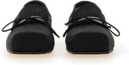 MM6 Maison Margiela Ballet Flats With Signature Bow Detail in zwart