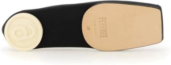 MM6 Maison Margiela Ballet Flats With Signature Bow Detail in zwart