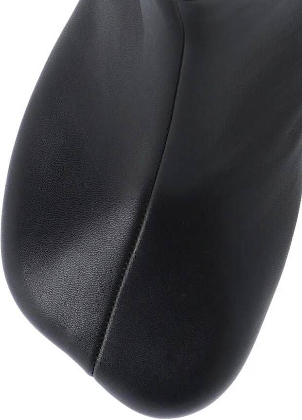 MM6 Maison Margiela Boots Anatomical Black Nappa Leather Ankle Boots in zwart