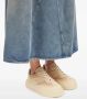 MM6 Maison Margiela Low-Top Sneakers Beige Calf Leather And Suede Sneakers in beige - Thumbnail 4