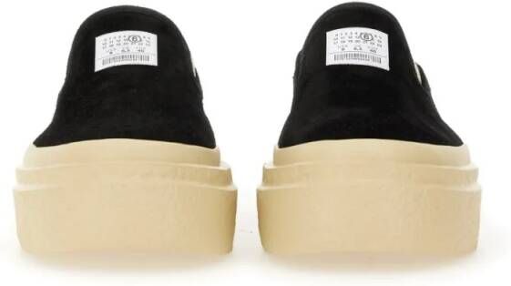 MM6 Maison Margiela Low-Top Sneakers Leather Sneakers in zwart