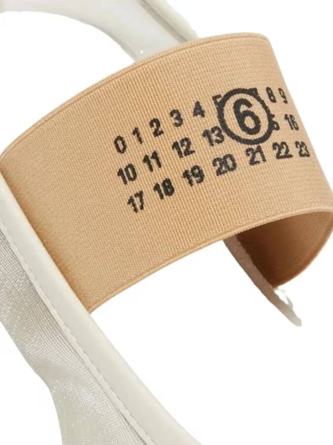 MM6 Maison Margiela Nylon Ballet Shoe in wit