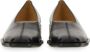 MM6 Maison Margiela Pointed Toe Leather Ballerina Flats in zwart - Thumbnail 3