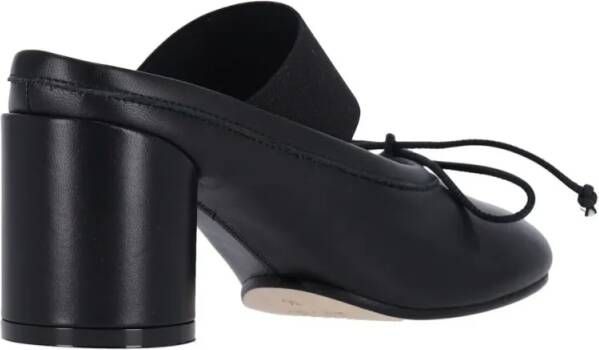 MM6 Maison Margiela Sandalen Anatomical Black Goat Leather Sandals With Bow Det in zwart