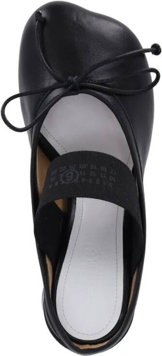 MM6 Maison Margiela Sandalen Anatomical Black Goat Leather Sandals With Bow Det in zwart